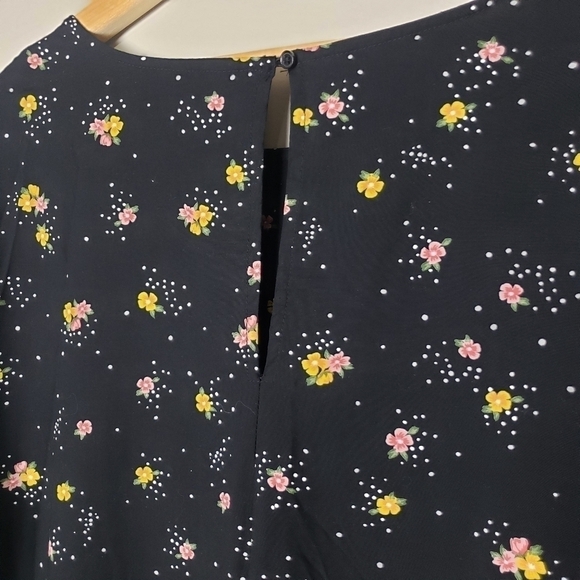 Floral Print 3/4 Flair Sleeve Shift Dress size Large - Picture 7 of 12